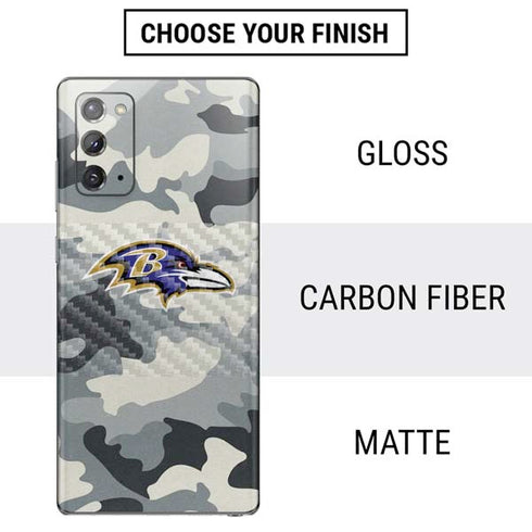 NFL Baltimore Ravens Camo Galaxy Note20 5G Skin