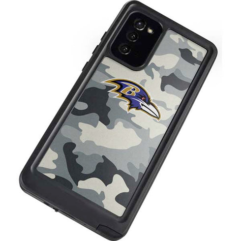 NFL Baltimore Ravens Camo Galaxy Note20 5G Waterproof Case