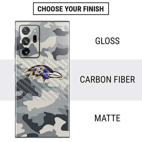 NFL Baltimore Ravens Camo Galaxy Note20 Ultra 5G Skin