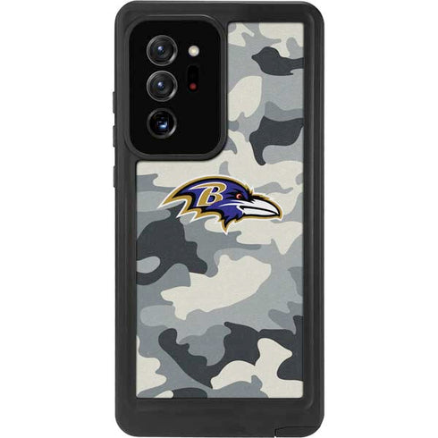 NFL Baltimore Ravens Camo Galaxy Note20 Ultra 5G Waterproof Case