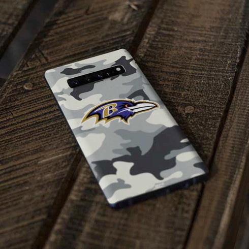 NFL Baltimore Ravens Camo Galaxy S10 Plus Skin