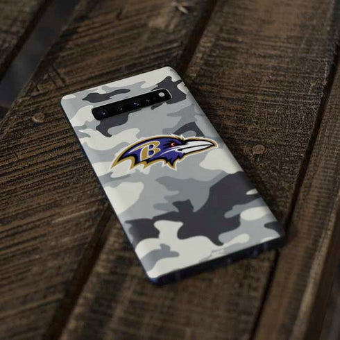 NFL Baltimore Ravens Camo Galaxy S10 Skin