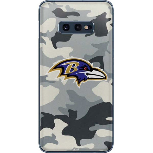 NFL Baltimore Ravens Camo Galaxy S10e Skin