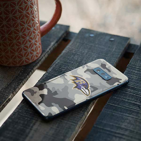 NFL Baltimore Ravens Camo Galaxy S10e Skin