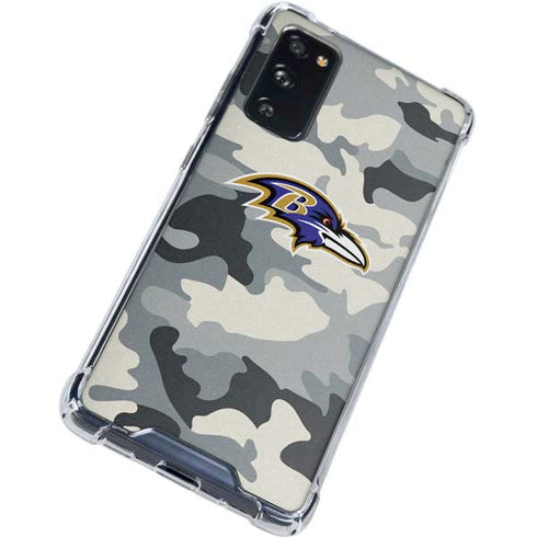 NFL Baltimore Ravens Camo Galaxy S20 FE Clear Case