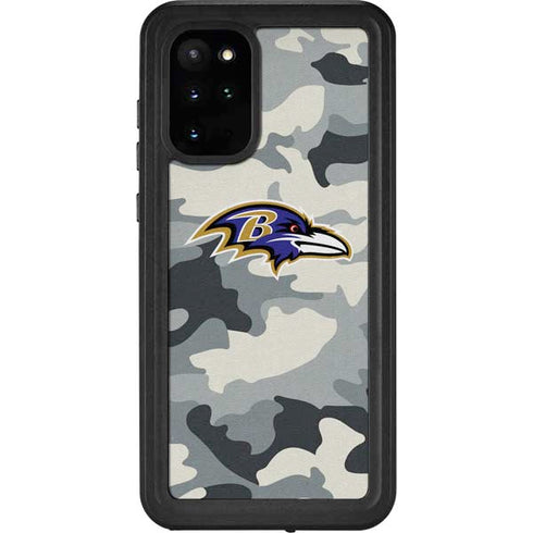 NFL Baltimore Ravens Camo Galaxy S20 Plus Waterproof Case