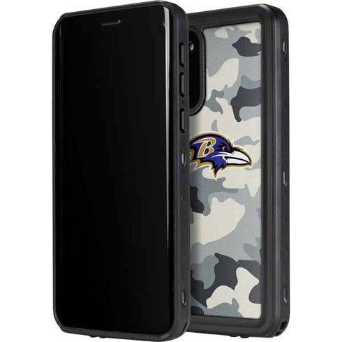 NFL Baltimore Ravens Camo Galaxy S20 Plus Waterproof Case