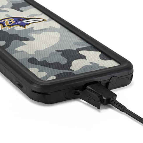 NFL Baltimore Ravens Camo Galaxy S20 Plus Waterproof Case
