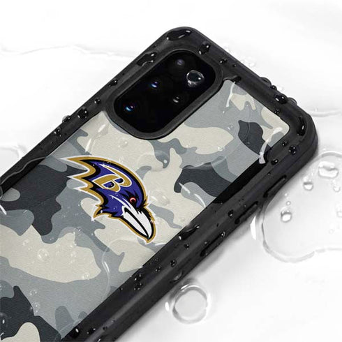NFL Baltimore Ravens Camo Galaxy S20 Plus Waterproof Case