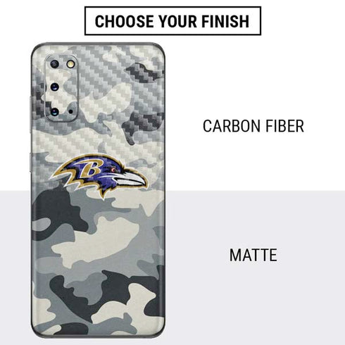 NFL Baltimore Ravens Camo Galaxy S20 Skin