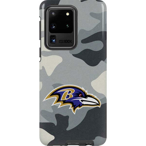 NFL Baltimore Ravens Camo Galaxy S20 Ultra 5G Pro Case