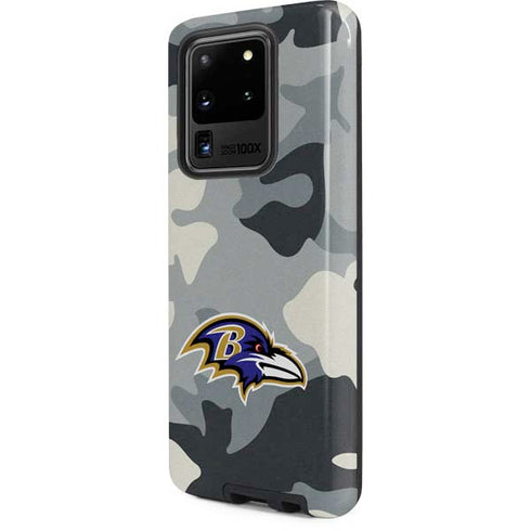 NFL Baltimore Ravens Camo Galaxy S20 Ultra 5G Pro Case