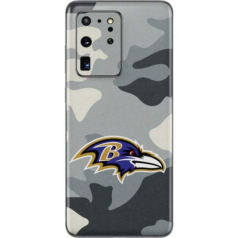 NFL Baltimore Ravens Camo Galaxy S20 Ultra 5G Skin