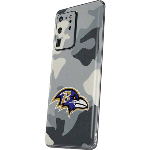 NFL Baltimore Ravens Camo Galaxy S20 Ultra 5G Skin