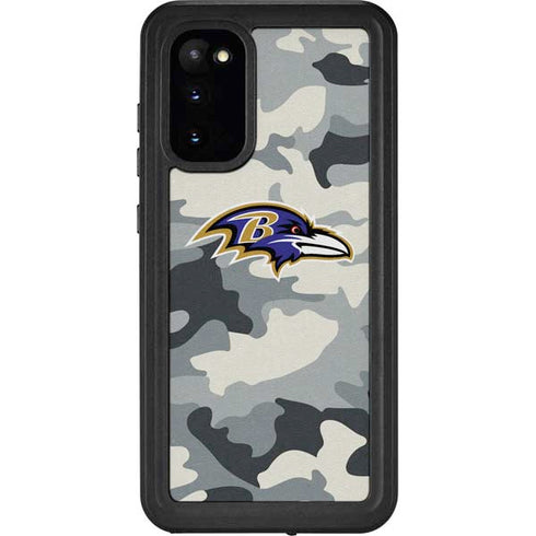 NFL Baltimore Ravens Camo Galaxy S20 Waterproof Case