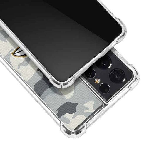 NFL Baltimore Ravens Camo Galaxy S21 Ultra 5G Clear Case