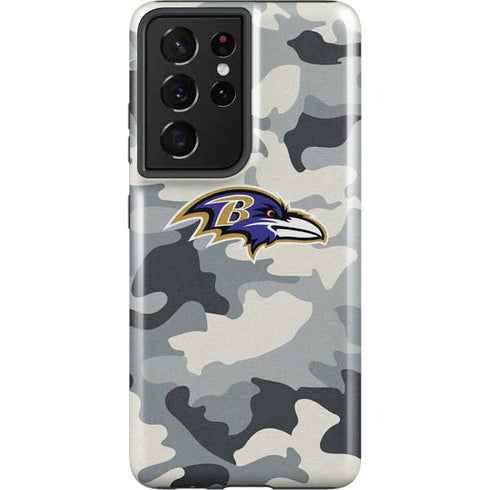 NFL Baltimore Ravens Camo Galaxy S21 Ultra 5G Pro Case