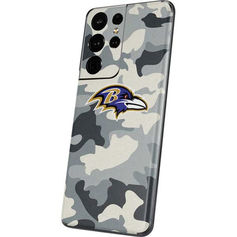 NFL Baltimore Ravens Camo Galaxy S21 Ultra 5G Skin
