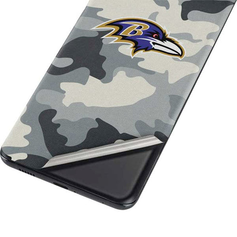 NFL Baltimore Ravens Camo Galaxy S21 Ultra 5G Skin
