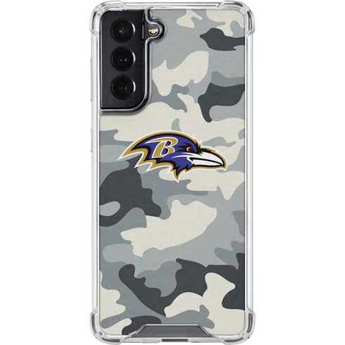 NFL Baltimore Ravens Camo Galaxy S22 Clear Case