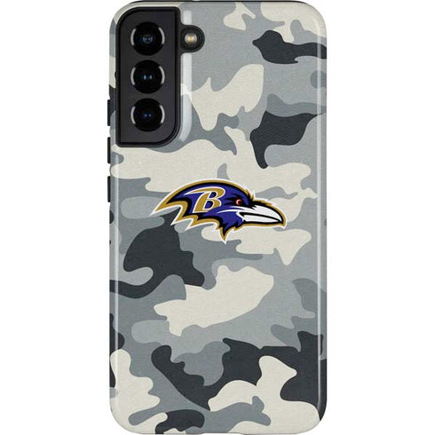 NFL Baltimore Ravens Camo Galaxy S22 Plus Pro Case