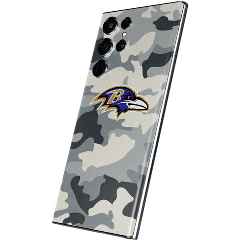 NFL Baltimore Ravens Camo Galaxy S22 Ultra Skin