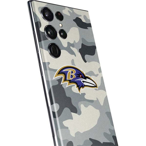 NFL Baltimore Ravens Camo Galaxy S22 Ultra Skin