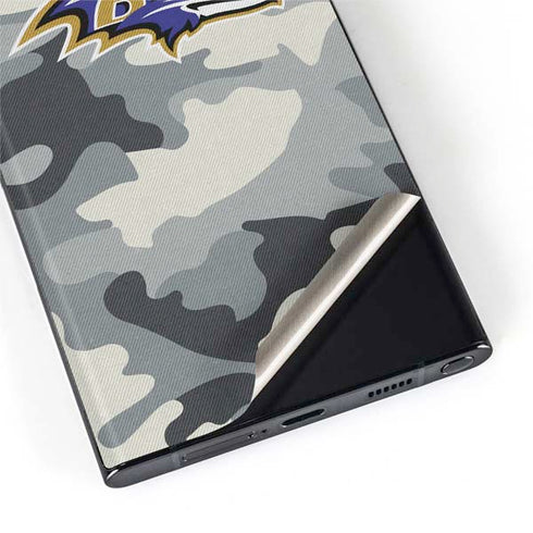 NFL Baltimore Ravens Camo Galaxy S22 Ultra Skin