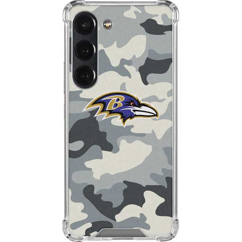 NFL Baltimore Ravens Camo Galaxy S23 Clear Case