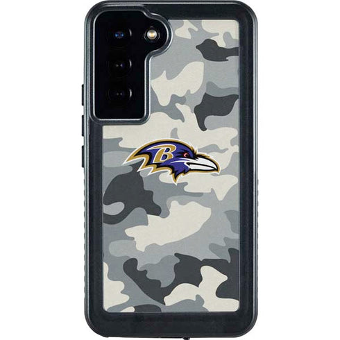 NFL Baltimore Ravens Camo Galaxy S23 Plus Waterproof Case