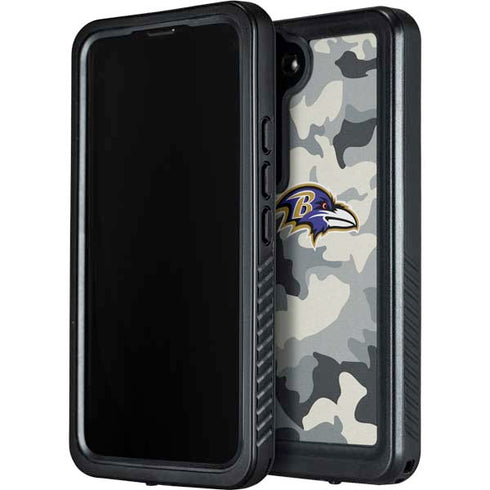 NFL Baltimore Ravens Camo Galaxy S23 Plus Waterproof Case
