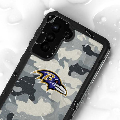 NFL Baltimore Ravens Camo Galaxy S23 Plus Waterproof Case