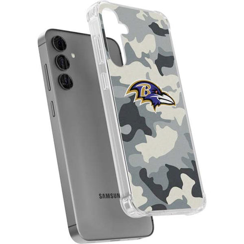 NFL Baltimore Ravens Camo Galaxy S24 Plus Clear Case
