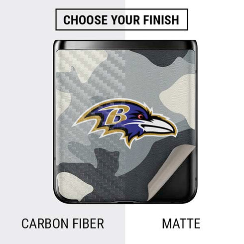 NFL Baltimore Ravens Camo Galaxy Z Flip Skin