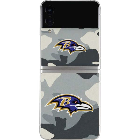 NFL Baltimore Ravens Camo Galaxy Z Flip3 5G Skin