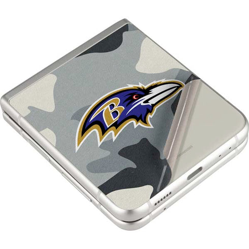 NFL Baltimore Ravens Camo Galaxy Z Flip3 5G Skin