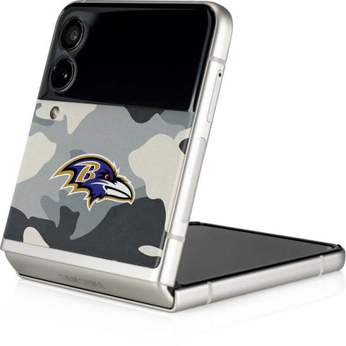 NFL Baltimore Ravens Camo Galaxy Z Flip3 5G Skin
