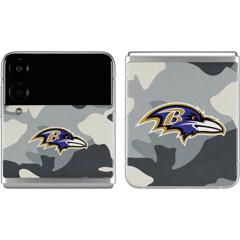 NFL Baltimore Ravens Camo Galaxy Z Flip4 5G Skin
