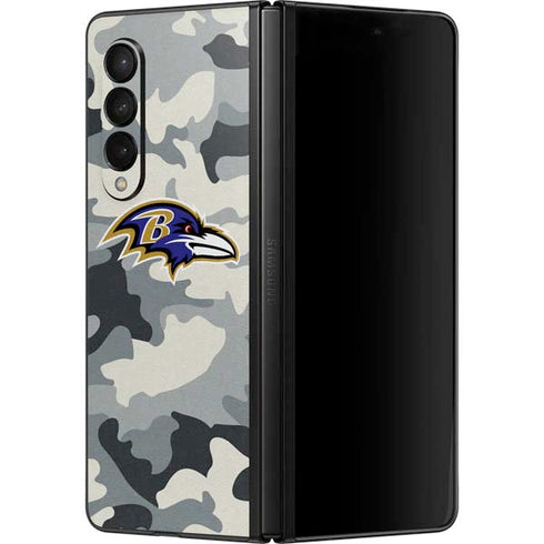 NFL Baltimore Ravens Camo Galaxy Z Fold3 5G Skin