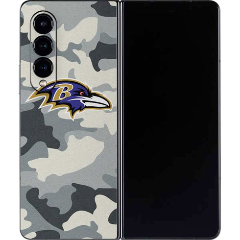 NFL Baltimore Ravens Camo Galaxy Z Fold4 5G Skin