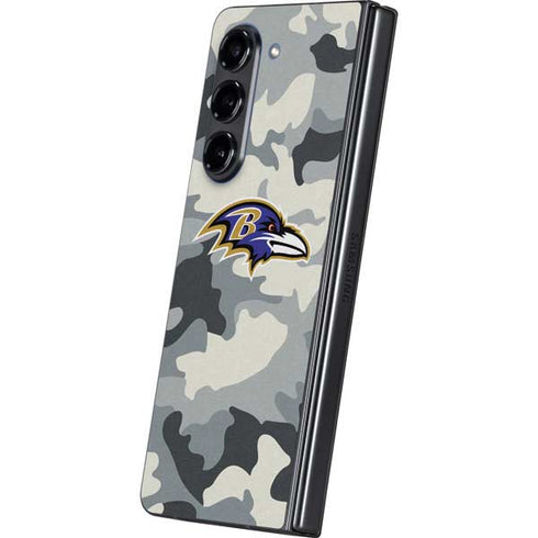 NFL Baltimore Ravens Camo Galaxy Z Fold5 5G Skin