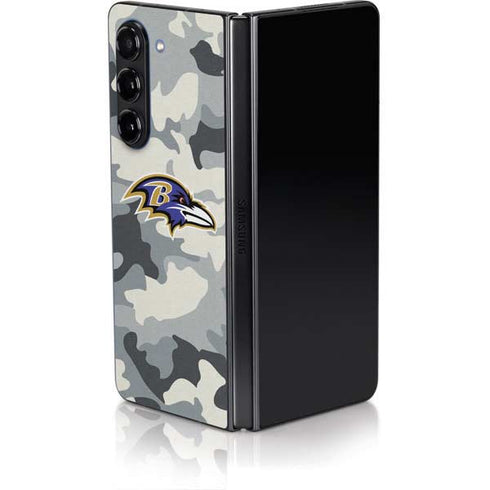 NFL Baltimore Ravens Camo Galaxy Z Fold5 5G Skin