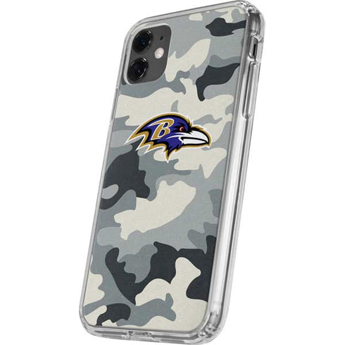 NFL Baltimore Ravens Camo iPhone 11 Clear Case