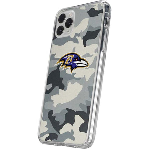 NFL Baltimore Ravens Camo iPhone 11 Pro Clear Case