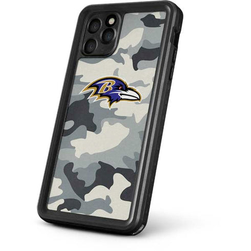 NFL Baltimore Ravens Camo iPhone 11 Pro Waterproof Case