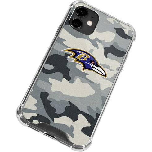 NFL Baltimore Ravens Camo iPhone 12 Mini Clear Case