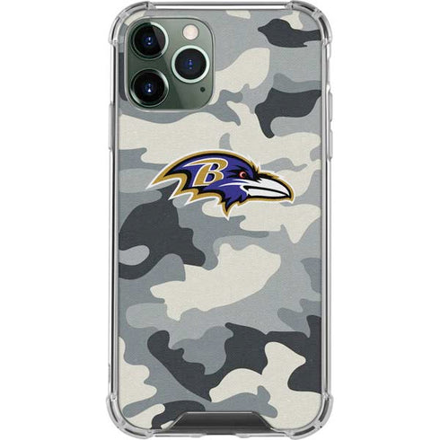 NFL Baltimore Ravens Camo iPhone 12 Pro Clear Case