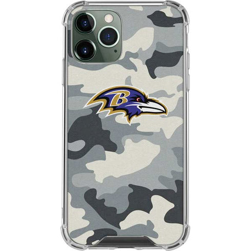 NFL Baltimore Ravens Camo iPhone 12 Pro Max Clear Case