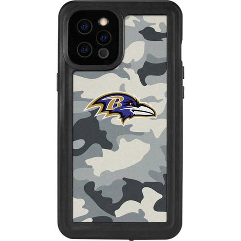 NFL Baltimore Ravens Camo iPhone 12 Pro Max Waterproof Case
