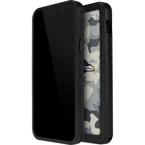 NFL Baltimore Ravens Camo iPhone 12 Pro Waterproof Case